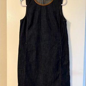 Lauren Ralph Lauren Navy Denim Midi Dress